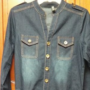 Form fitting sexy jean dress